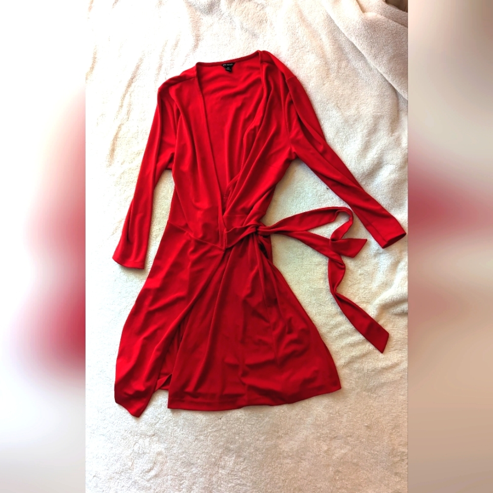 Cherry Red Ann Taylor Wrap Dress